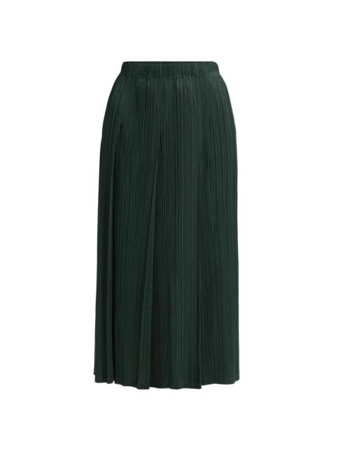 Pleats Please Issey Miyake Women's Monthly Colors: December Midi-Skirt - Forest Green