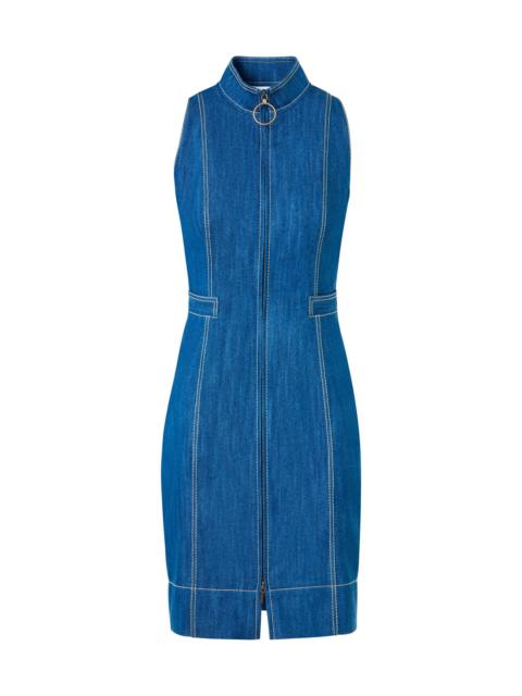 AKRIS Women's Cotton Denim Minidress - Medium Blue Denim