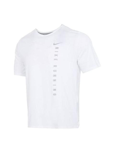 Nike Men's Nike Running Casual Sports Breathable Short Sleeve White T-Shirt DA1316-100