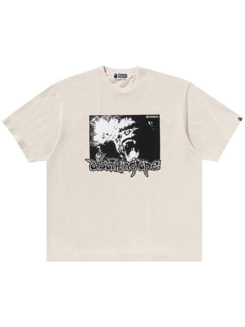 A BATHING APE® BAPE Mad Ape Graphic Acid Wash Relaxed Fit Tee 'Ivory'