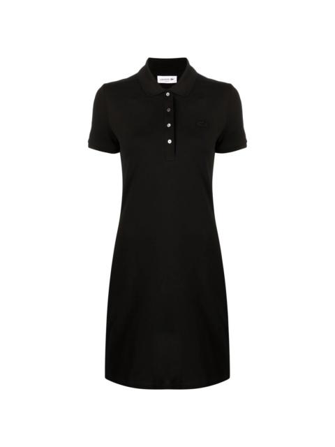 LACOSTE logo-patch detail polo dress