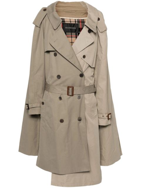 BALENCIAGA Double Sleeve Trench Coat