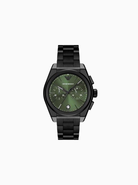 EMPORIO ARMANI Chronograph Black Stainless Steel Watch