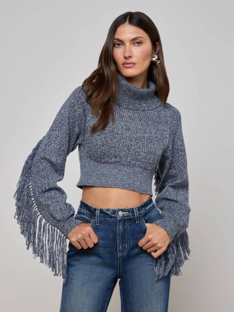 L'AGENCE Maddison Fringed Turtleneck