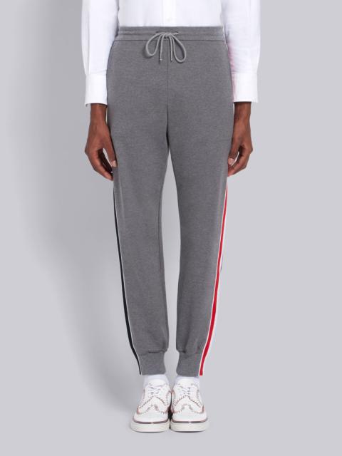 Thom Browne Medium Grey Cotton Interlocking RWB Stripe Track Pants