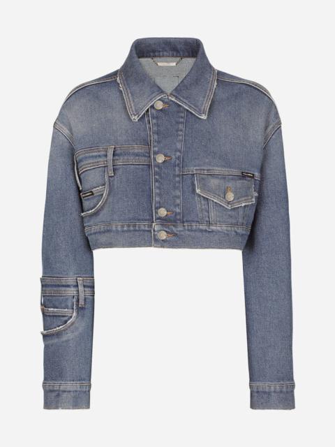Dolce & Gabbana Short patchwork denim jacket