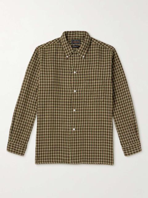 BEAMS PLUS Button-Down Collar Checked Cotton Shirt