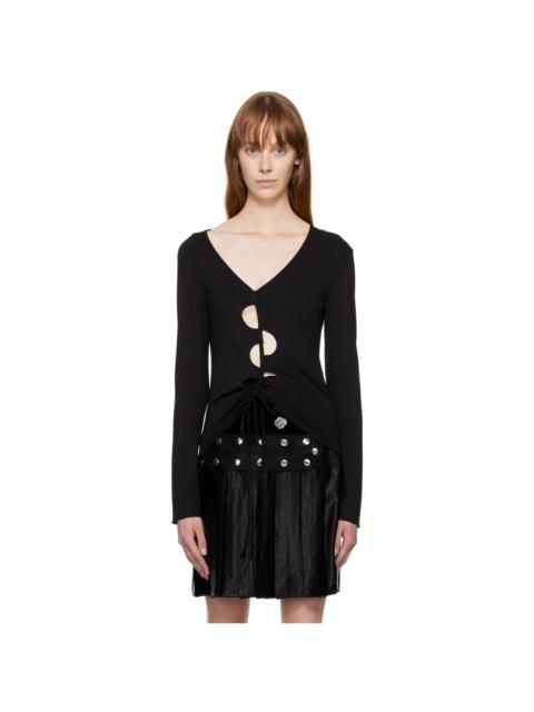AVAVAV Black Cutout Blouse