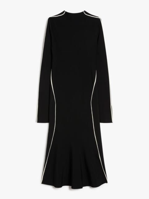 Sportmax OPEROSO Viscose crêpe blend knit fitted dress