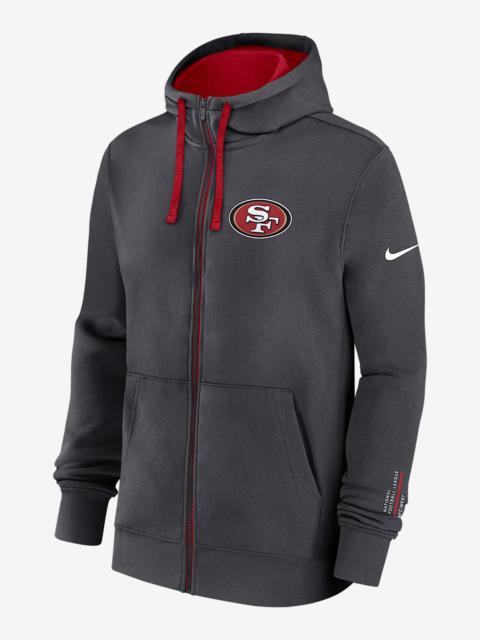 Nike San Francisco 49ers Playbook Page Club Men's Nike NFL Full-Zip Hoodie
