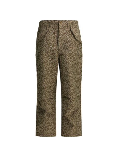 BEAMS PLUS cargo animal-print trousers