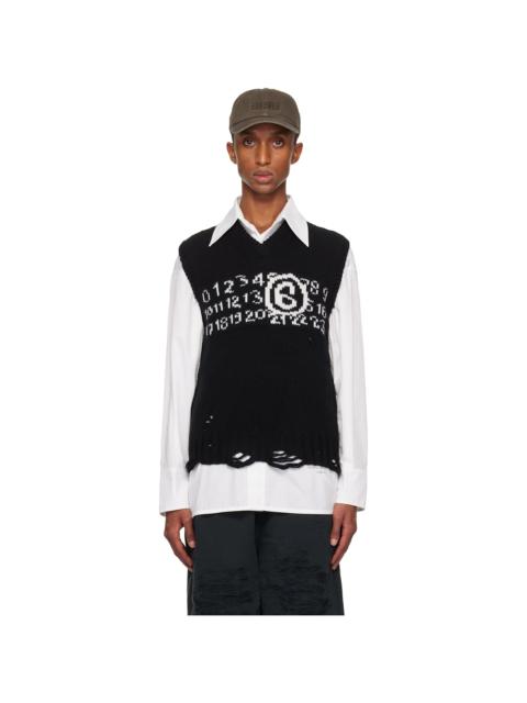 MM6 Maison Margiela Black Numeric Vest