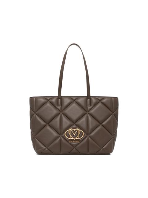Moschino quilted logo-detail tote bag