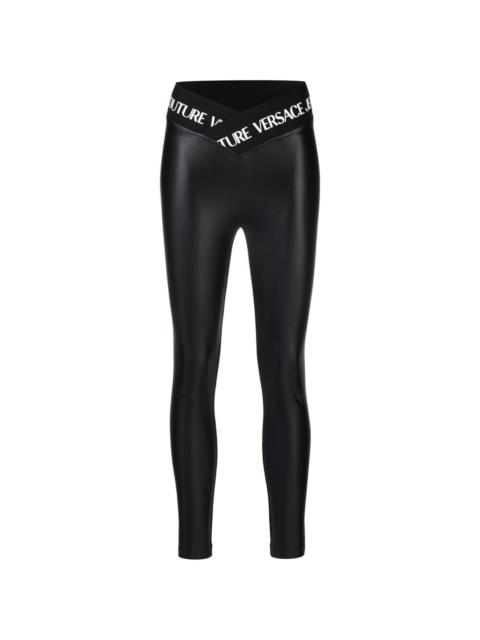 VERSACE JEANS COUTURE logo-waistband leggings