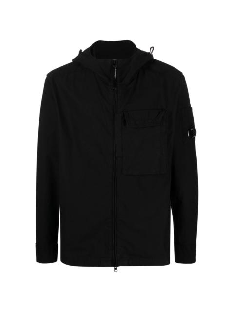 C.P. Company hooded cotton zip-up shirt