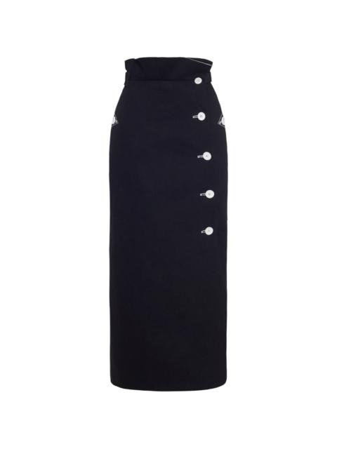 ADAM LIPPES Finch button-fastening skirt