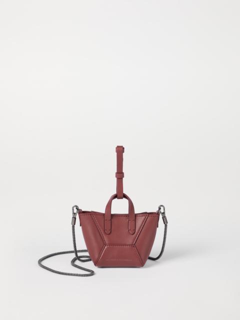 Brunello Cucinelli BC Duo micro bag in calfskin with precious chain