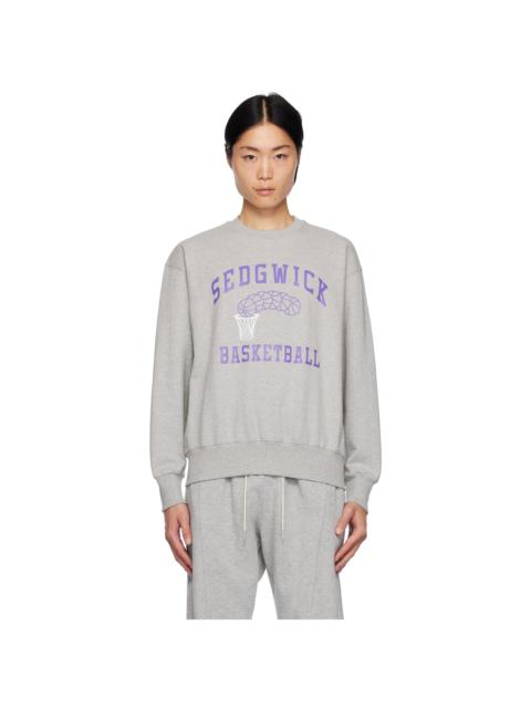 UNIFORM BRIDGE Gray 'Basketball' Sweatshirt