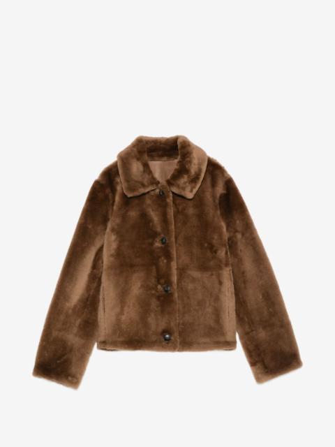 Yves Salomon button-fastening shearling jacket