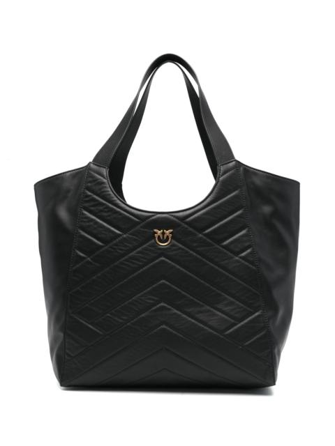 PINKO Quilted Leather Tote Bag