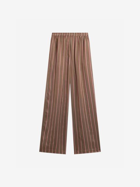 The Frankie Shop Baxter Fluid Track Pants - Brown Multi Stripe