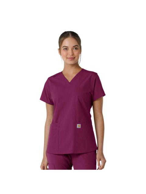 Carhartt Women's Force Essentials V-Neck Knit Panel Scrub Top