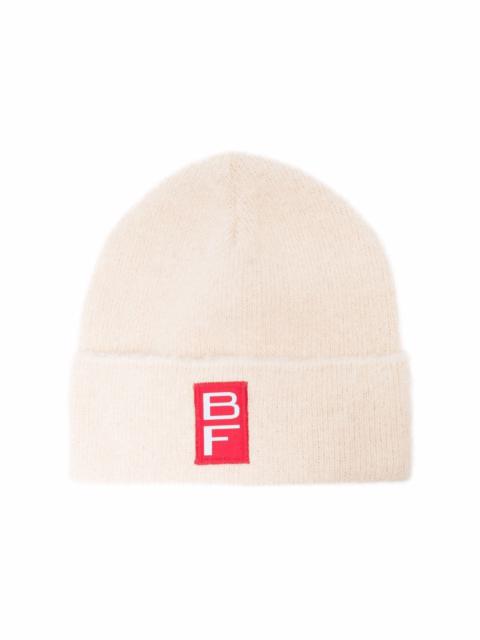 BY FAR logo-patch brushed-effect beanie