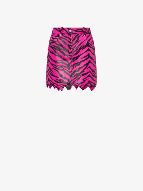 Moschino MOSCHINO X THE FLINTSTONES ™ ZEBRA PRINT NAPPA MINI SKIRT