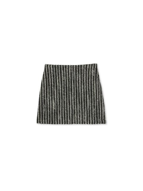 Blended wool "Herringbone Wool felt" mini skirt