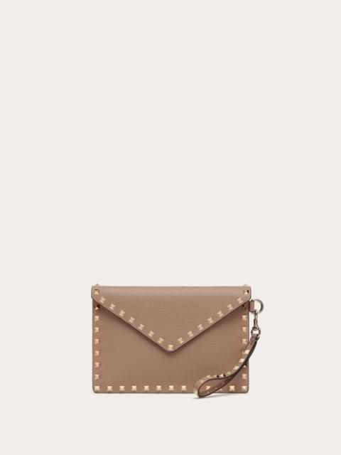 Valentino ROCKSTUD GRAINY CALFSKIN POUCH