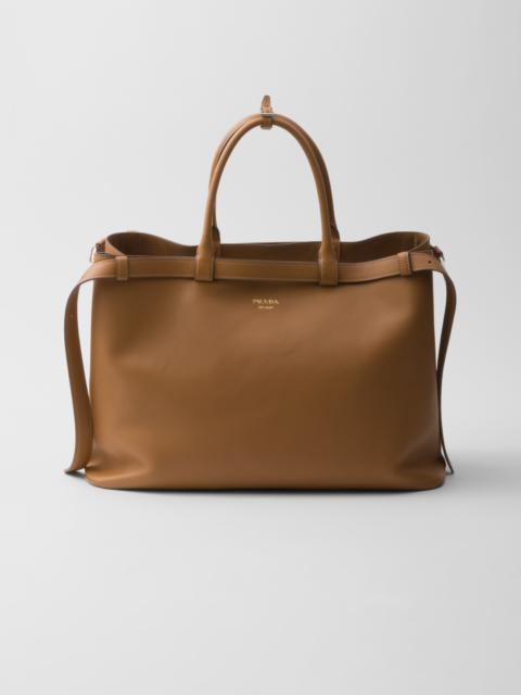 Prada Prada Buckle leather handbag with double belt