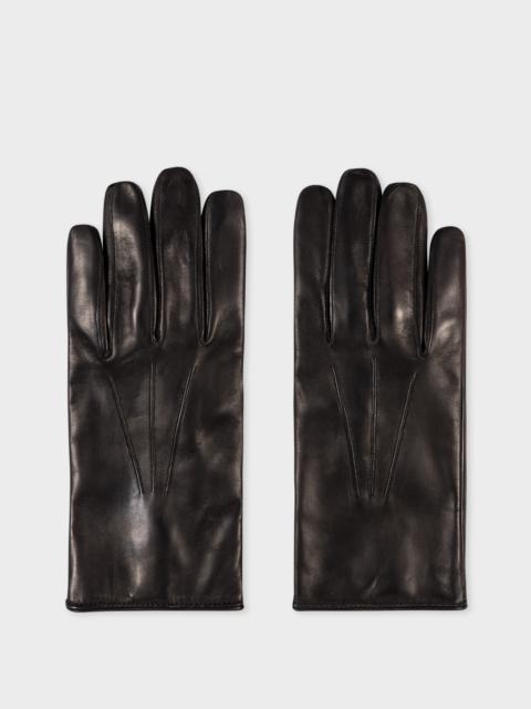 Paul Smith 'Signature Stripe' Leather Gloves