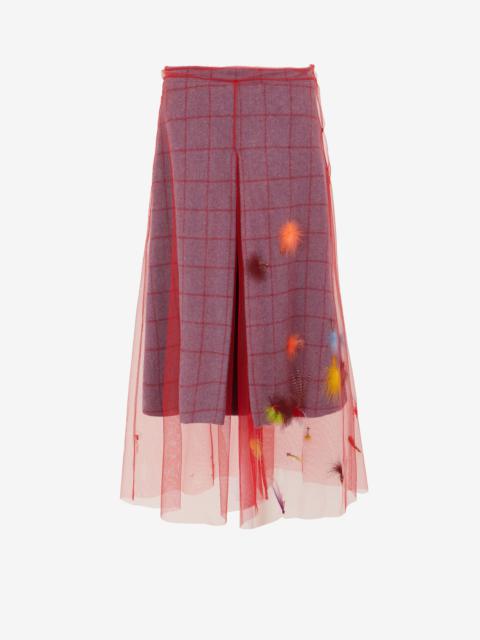 Maison Margiela Check wool culottes