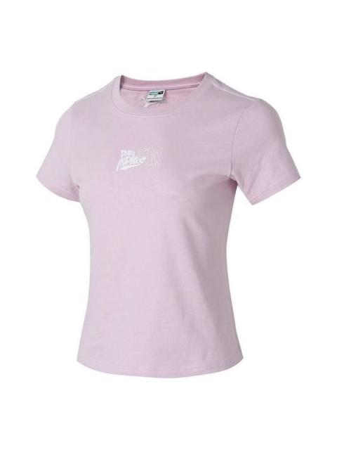 PUMA (WMNS) PUMA 로고 티셔츠 '핑크' 626865-60