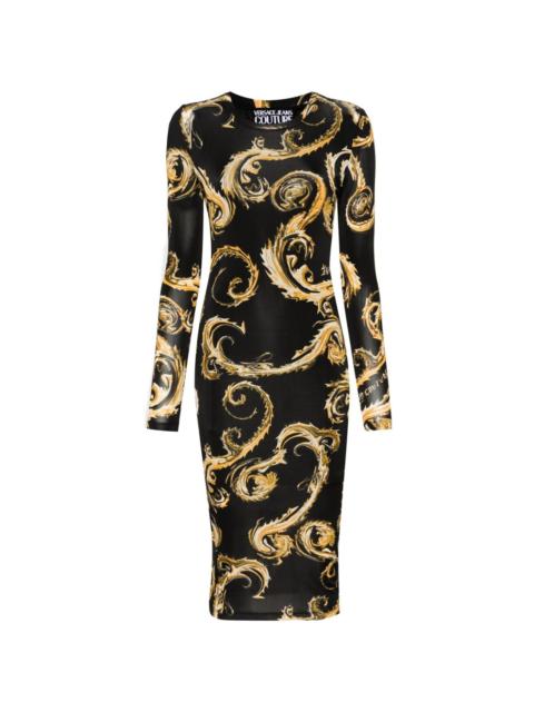 VERSACE JEANS COUTURE Chromo Couture-print midi dress