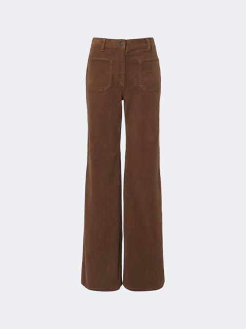 NILI LOTAN Florence cotton-blend corduroy wide-leg pants
