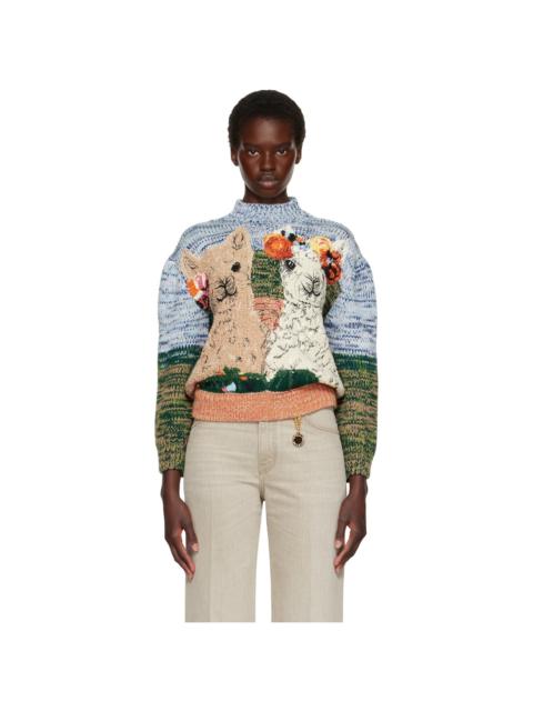 Stella McCartney Multicolor Alpaca Jacquard Knit Sweater