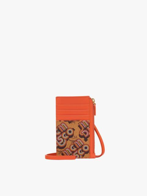 MCM Aren Lanyard Card Holder in Disco Visetos