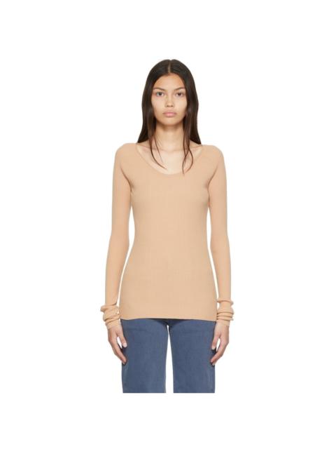 LOW CLASSIC Beige Rayon Sweater
