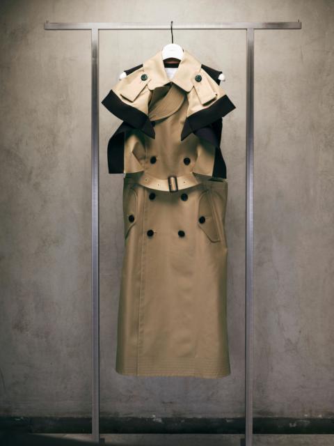 国内発【sacai】Double-Faced Silk Cotton x Gabardine Dress sacai Double-Faced Silk Cotton x Gabardine Dress | REVERSIBLE