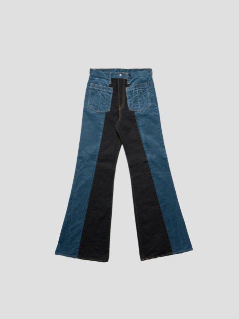 Kapital CORDUROY x DENIM 2 TONES GYPSY FLARE JEANS