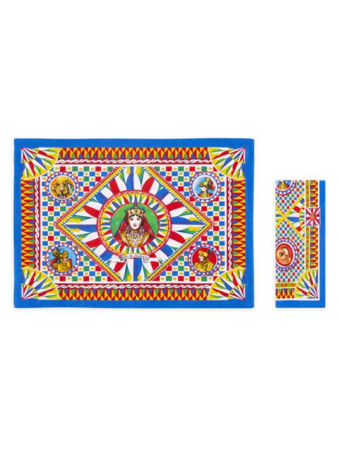 Dolce & Gabbana Carretto 2-Piece Linen Placemat & Napkin Set - Multicolor