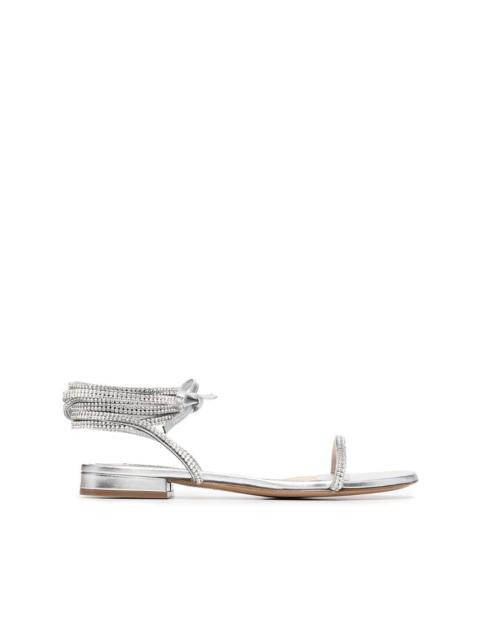 ALEXANDRE VAUTHIER Amina crystal-embellished leather sandals