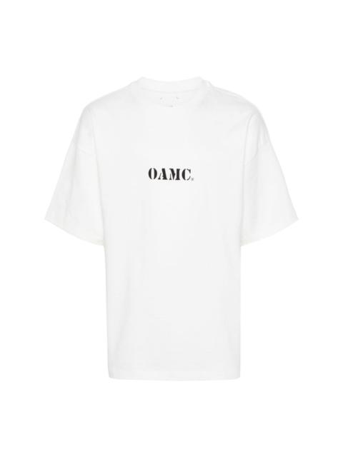 logo-print organic T-shirt