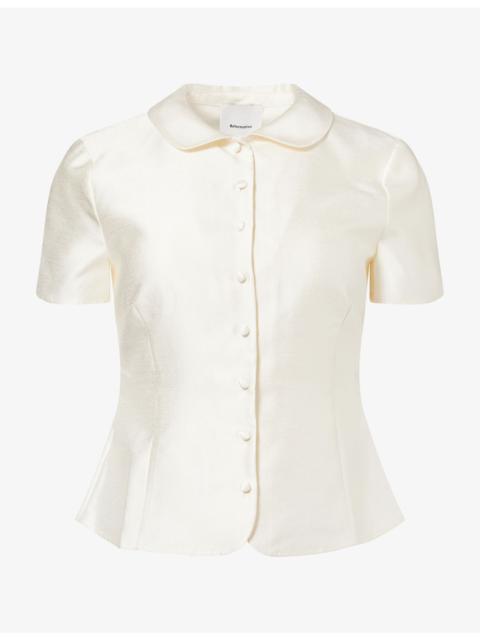 Reformation Haleykate Short-Sleeve Woven Top