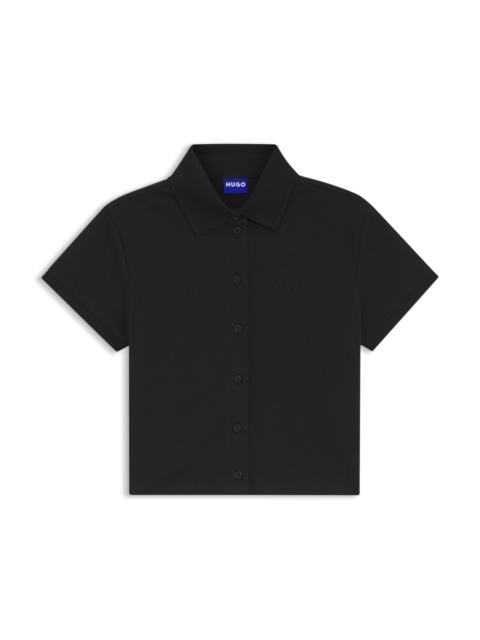 HUGO SLIM-FIT POLO TOP IN STRETCH COTTON
