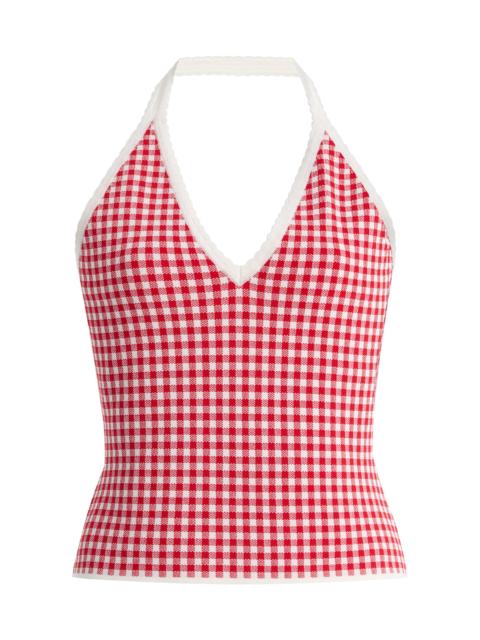 POSSE Micah Gingham Knit Halter Top