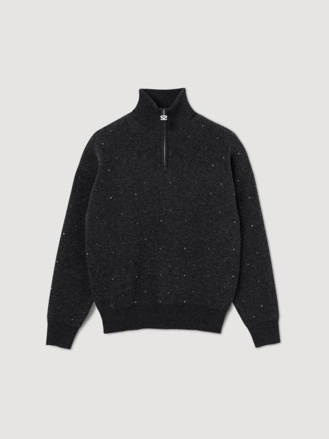 Sandro HALF-ZIP SWEATER