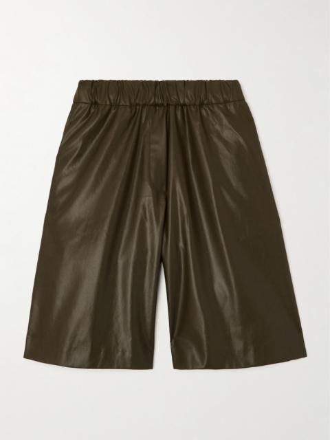 Dries Van Noten Faux Leather Shorts