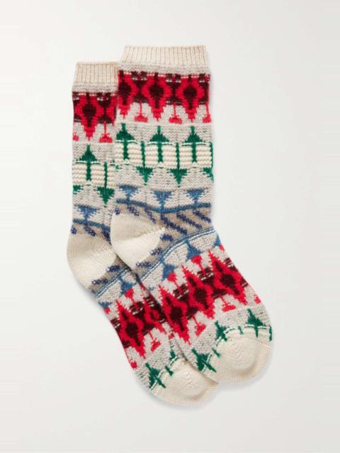 Loro Piana Calza Noel jacquard-knit cashmere socks